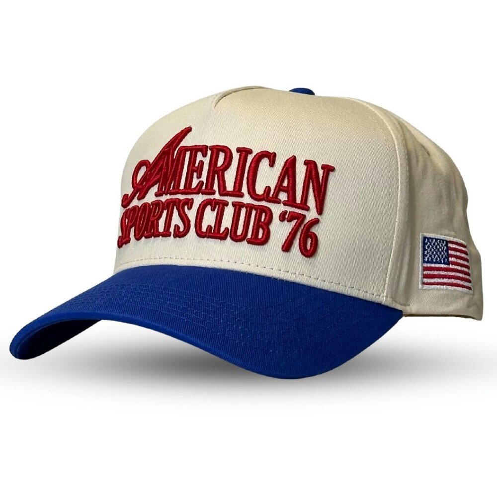 Vintage Cotton Snapback Trucker Hat - Retro Sporty Style - One Size